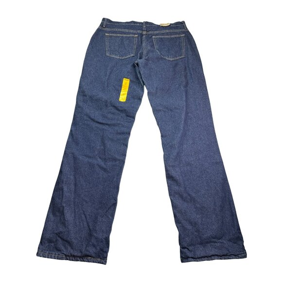 Cabela's Womens Denim Jeans With Flannel Lining Size 16 Long Dark Wash New - Picture 4 of 8